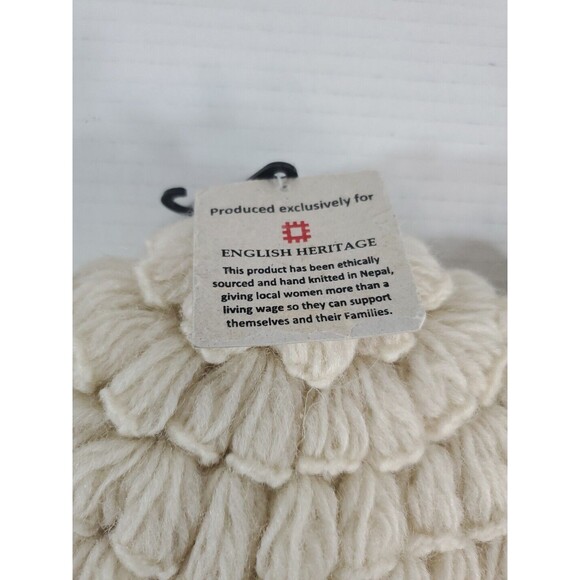 English Heritage Knit‎ Wool Beanie Hat Alpaca Llama Ear Flap Chin Tie Lined Tags - Picture 3 of 6